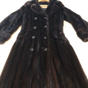 Fully lined calf length Mink coat